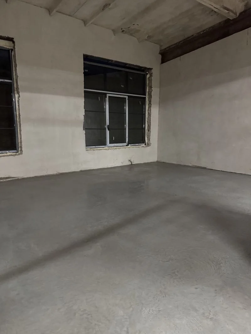 Concrete floor in a house