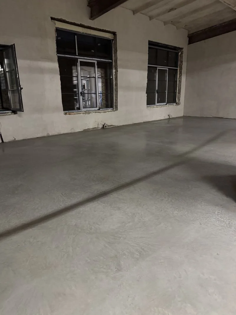 Concrete floor in a house