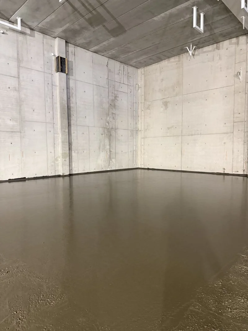 Freshly poured concrete